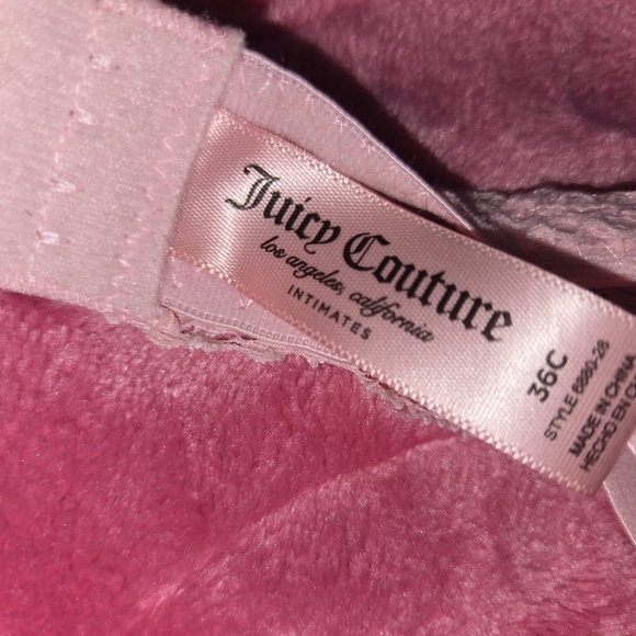 Juicy Couture ~ Womens Push Up Bra Light Pink Padded Underwire Nylon Lace ~ 36C - Picture 6 of 6